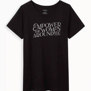 Torrid #TorridStrong Everyday Tee - Signature Jersey Empower Women Black 3X